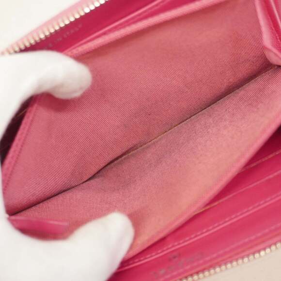 CHANEL Pink Lambskin Leather Wallet - Picture 7 of 11